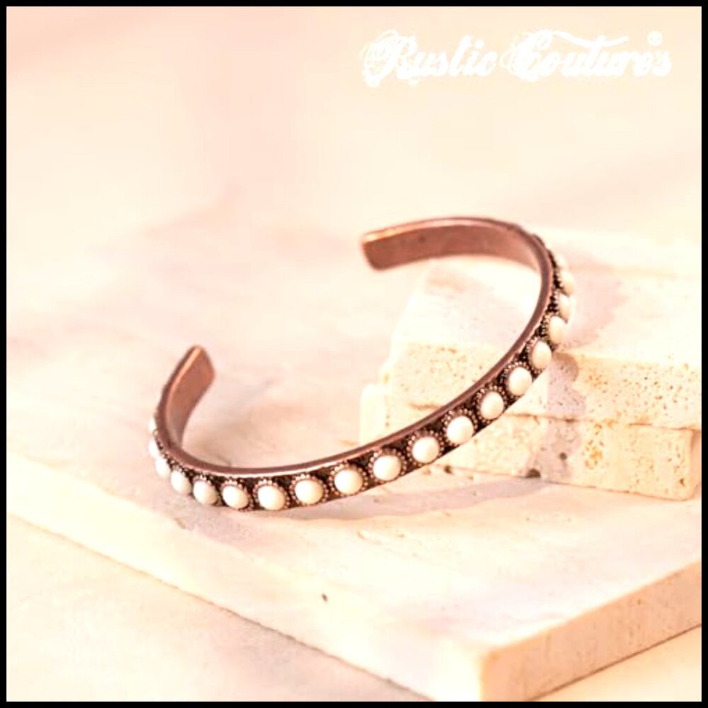 Boho Cuff Bracelet Elastic Adjustable Wristband R… - image 5